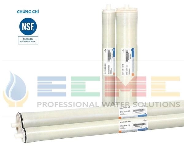 Màng RO NANO H2O BW 4040 ES chính hãng ECMC tiết kiệm điện năng và đạt chuẩn NSF