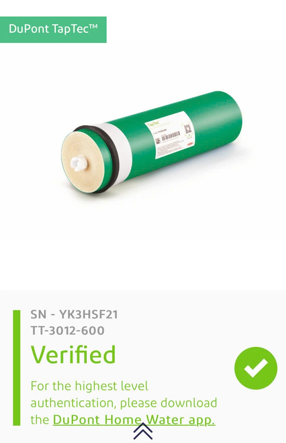 Màng RO gia đình Dupont TT3012-600