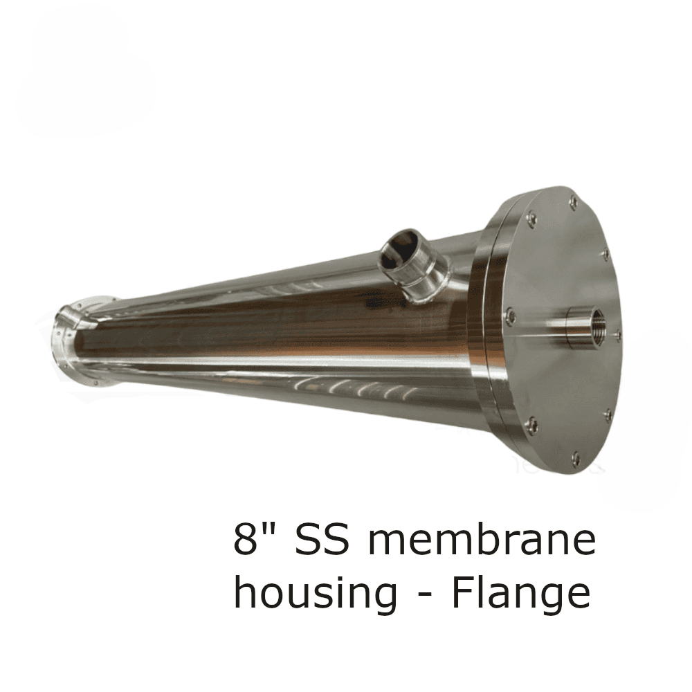 Vỏ RO inox 8inch nắp mặt bích – 300PSI